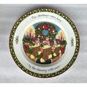 Susan Winget -Int'tl China Co A CHRISTMAS STORY  'The Stockings were hung' 10.5"